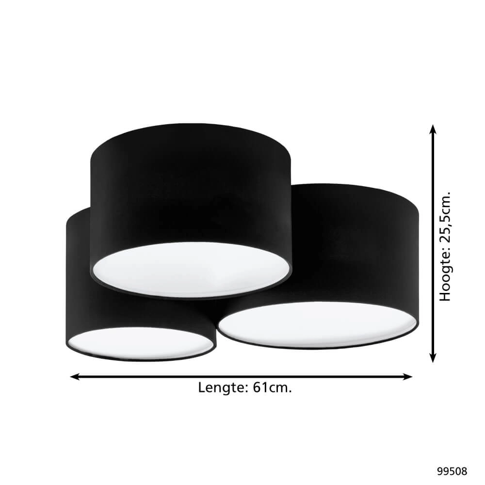 Schwarze Deckenlampe Pastore 2 Eglo 9002759995089
