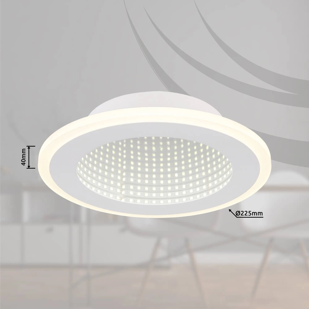 Deckenlampe Lamela Ø 22,5cm weiß Globo 9007371458615