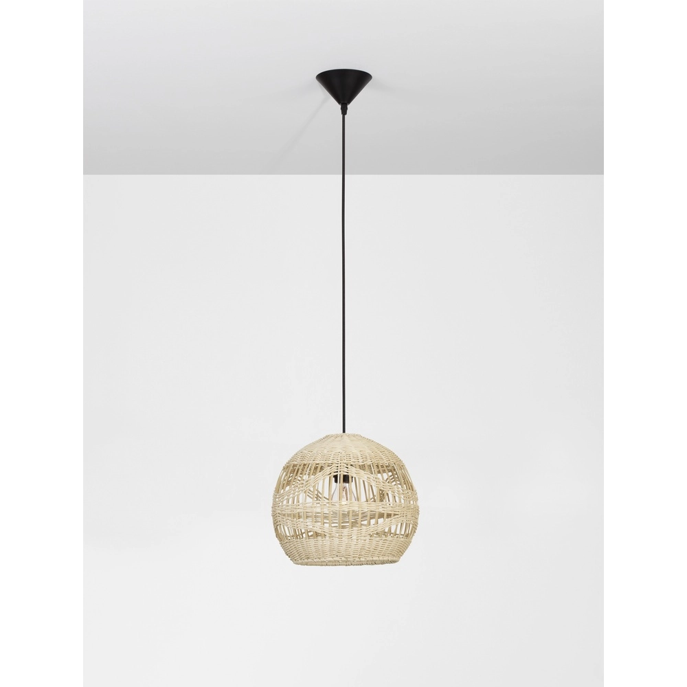 Rattan Pendelleuchte Marlo Kugel Ø 30cm Lyora 5212017438829