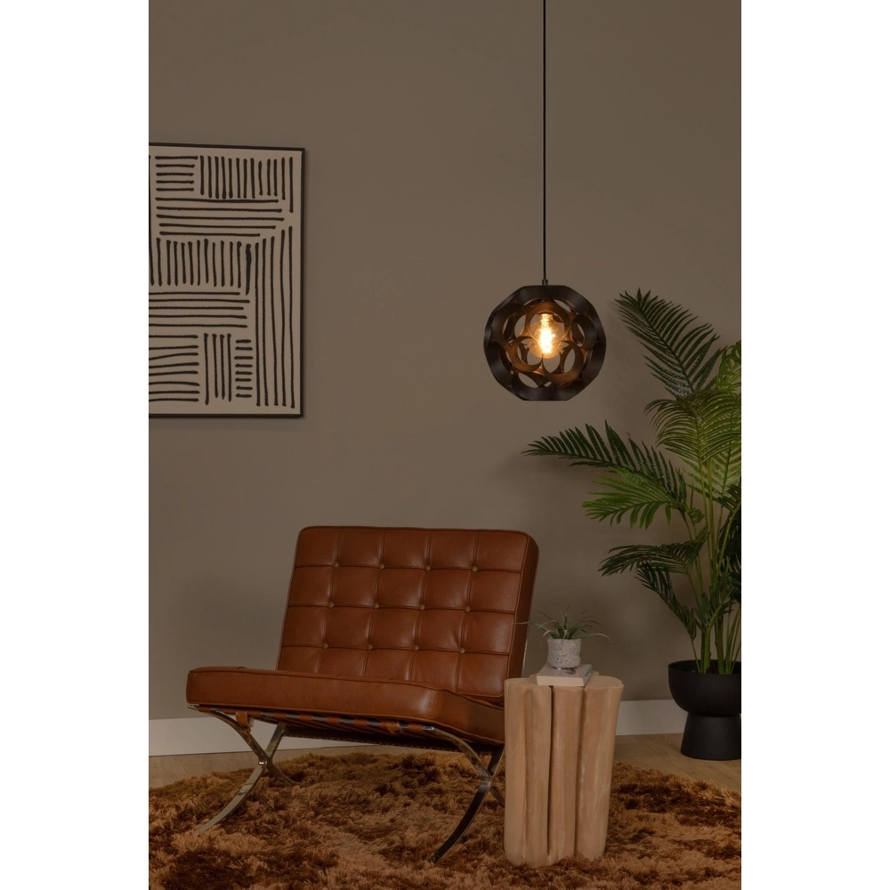Einzigartige Pendellampe Hannelore Ø 30cm schwarz Lucide 5411212106223