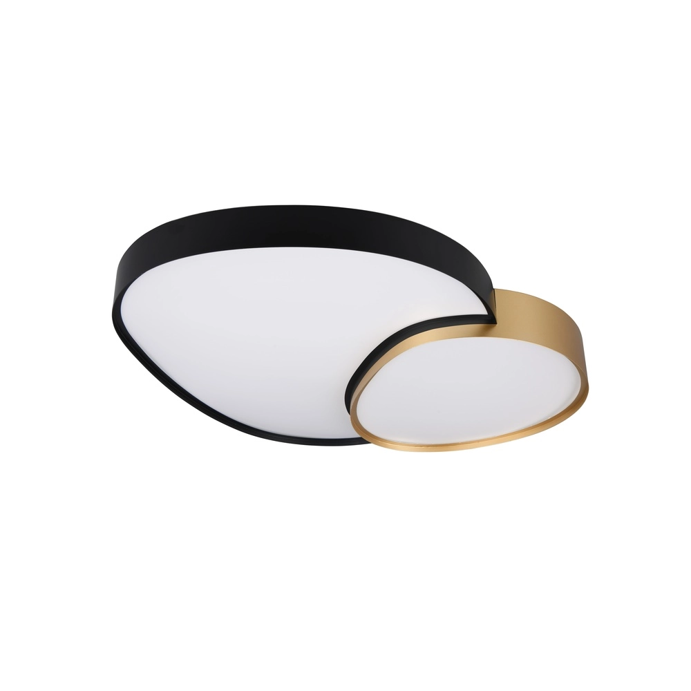 Organische Deckenleuchte Rise 77cm schwarz mit gold Trio 4017807600629