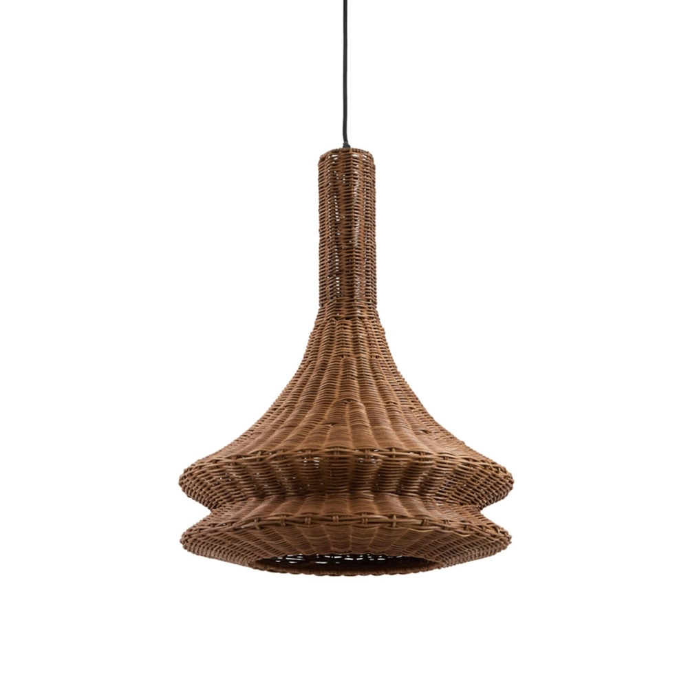 Rattan-Pendellampe Nemzor Ø 42,5 cm braun