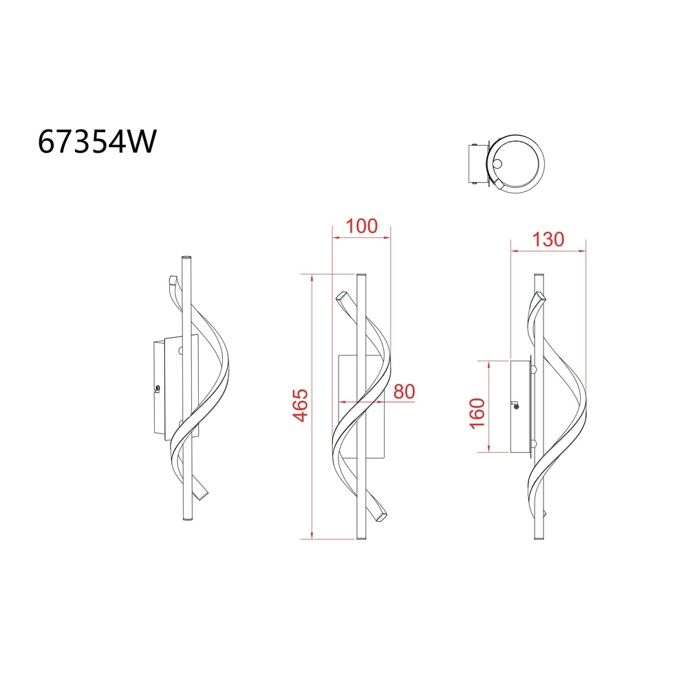 Design-Wandlampe Watkins Schwarz Globo 9007371525751