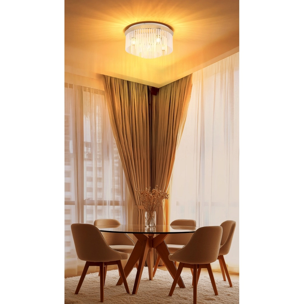 Deckenlampe Gorley sandbraun mit Glas Ø 50cm Globo 9007371578719