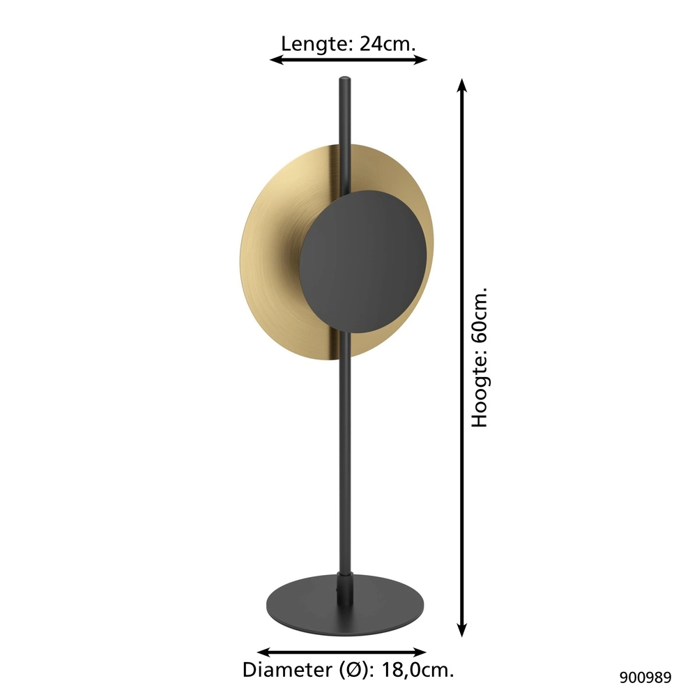 LED-Tischlampe Tocina Schwarz mit Gold Eglo 9008606292653