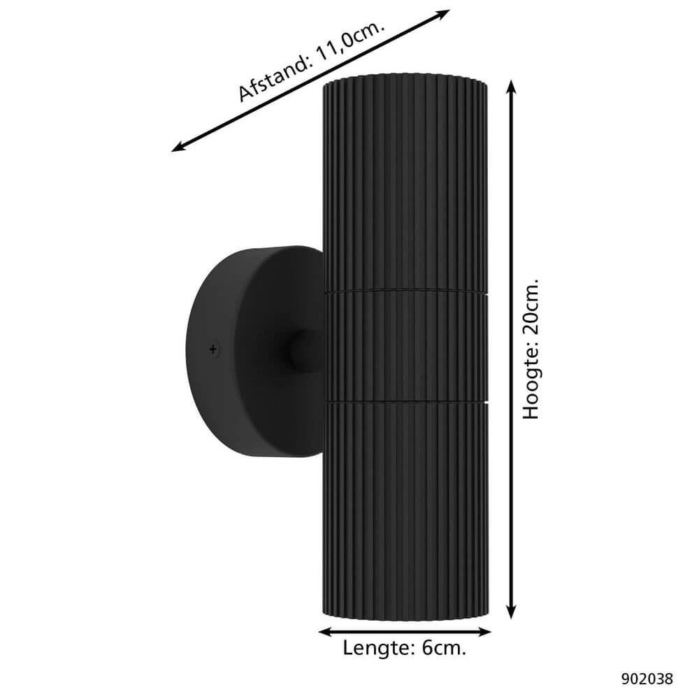Aufputz-Spot Tomelloso Up & Down Schwarz Eglo 9008606355990