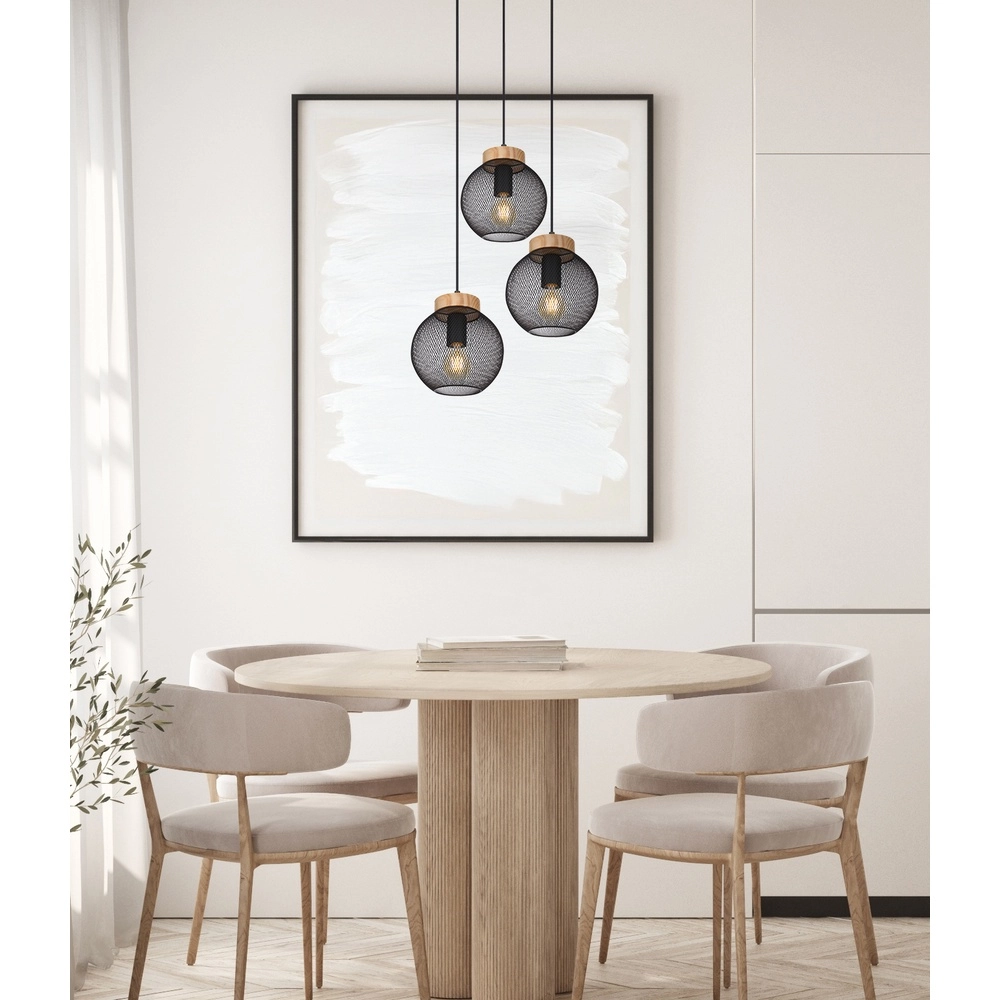 Schwarze Pendellampe Pablo Mesh Globo 9007371417551