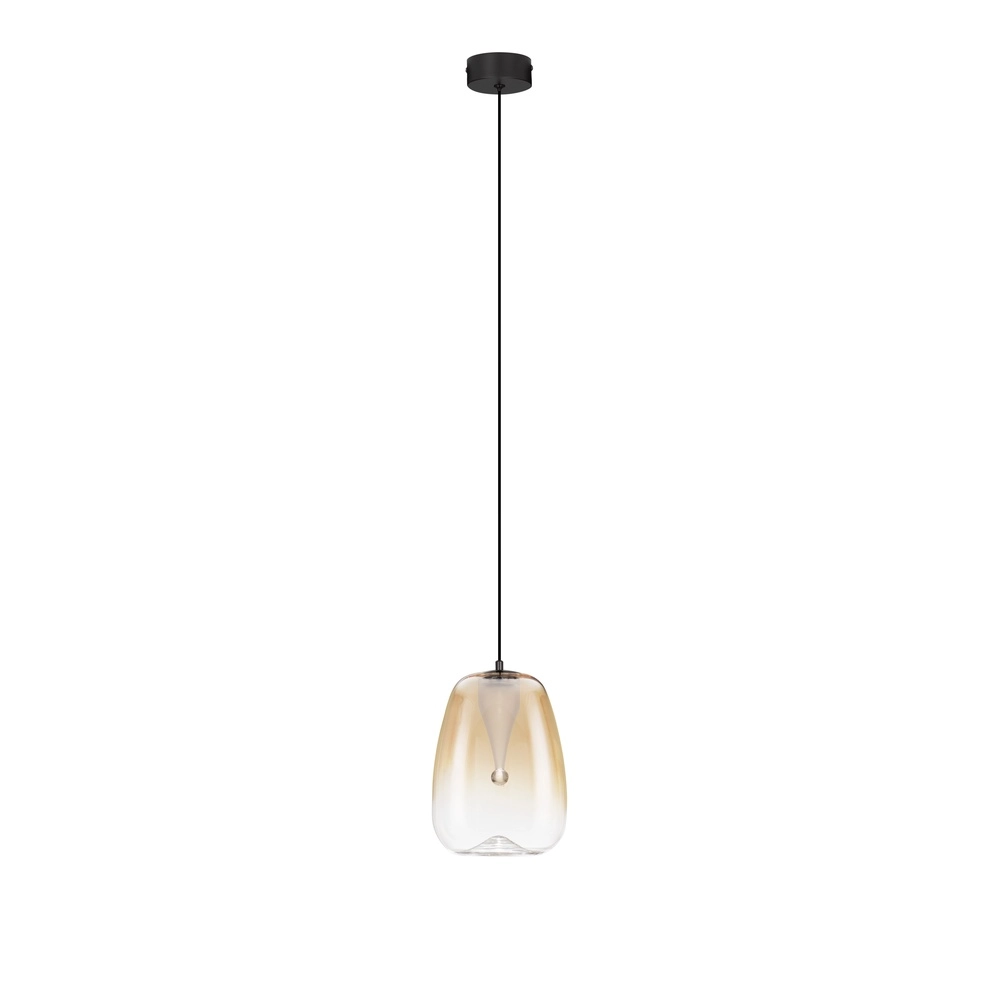 Design-Pendelleuchte Oblo 1-flammiges Braunglas Lyora 5212017474094