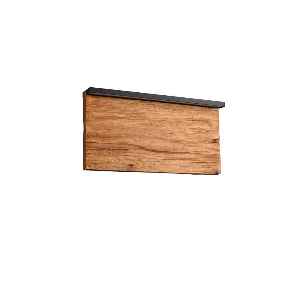 Design-Wandleuchte Kalea schwarz mit Holz 30cm Trio 4017807661392