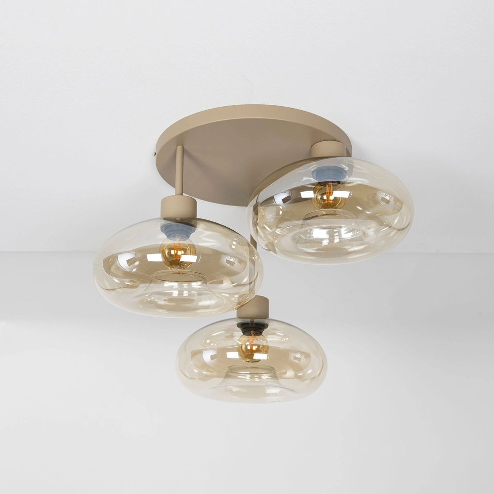 Design-Deckenlampe Serene 3-hell sandbraun Lyora 8716803514782