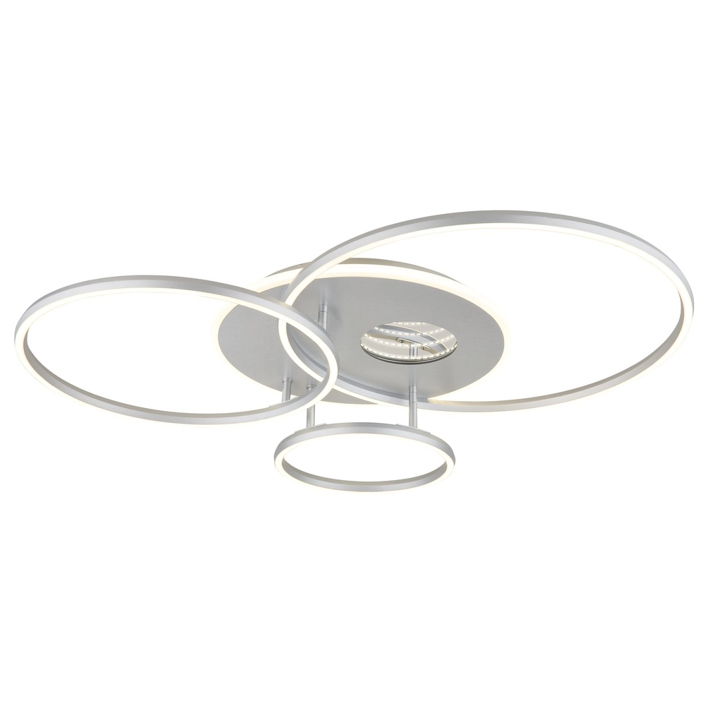 Moderne Deckenlampe Invertina Silbergrau 90 cm