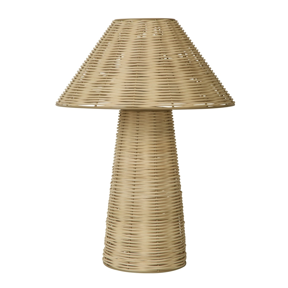 Tischleuchte aus Rattan Tulum braun
