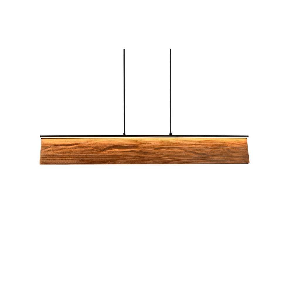 Design-Pendelleuchte Kalea schwarz mit Holz Trio 4017807661422