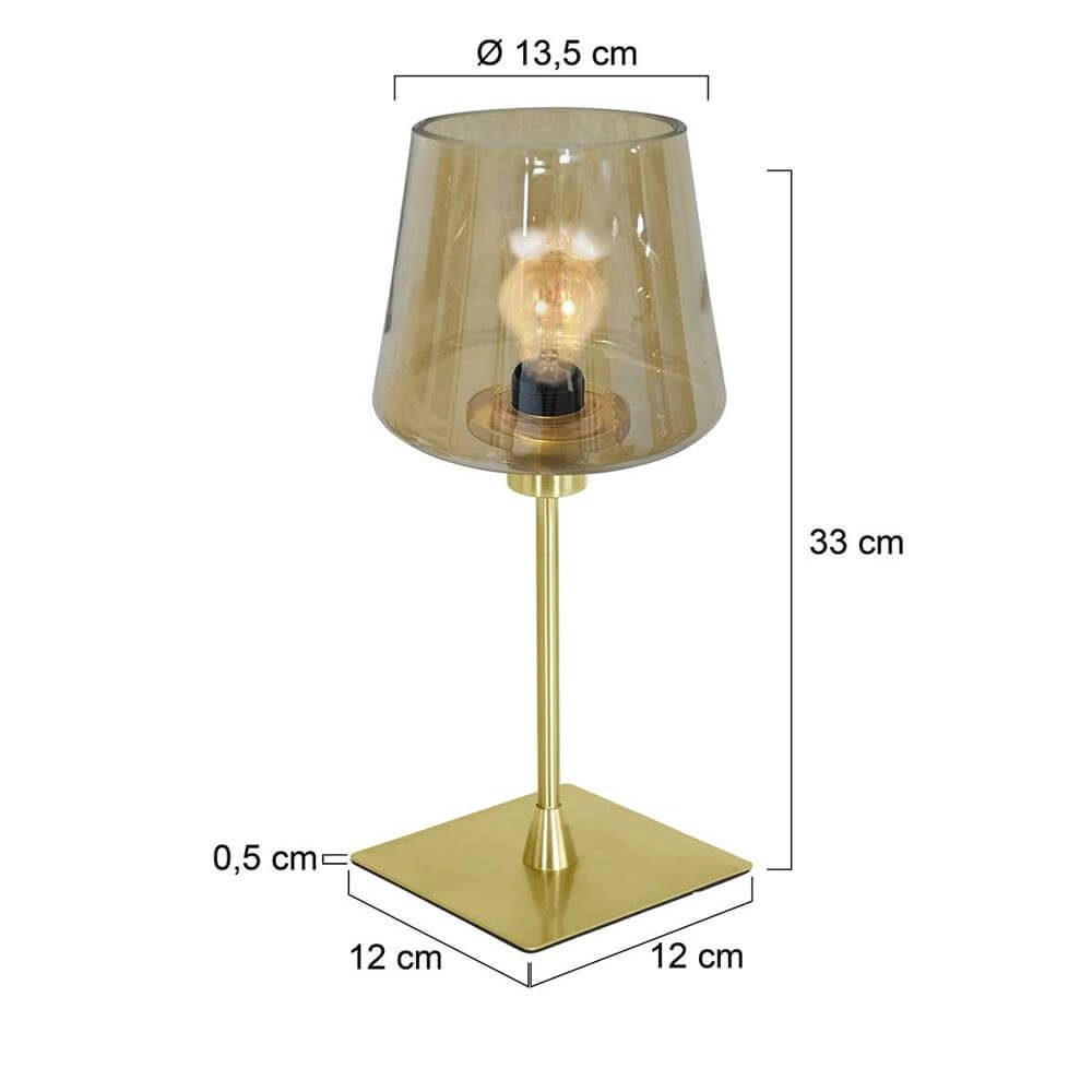 Schlanke Tischleuchte Ancilla Gold Steinhauer 8712746171044