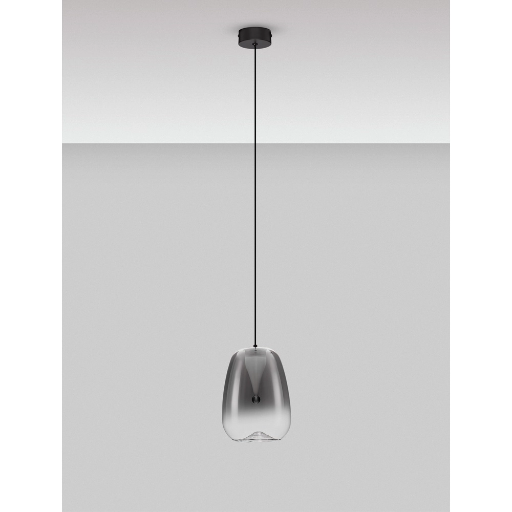 Design-Pendelleuchte Oblo 1-flammiges Rauchglas Lyora 5212017474100