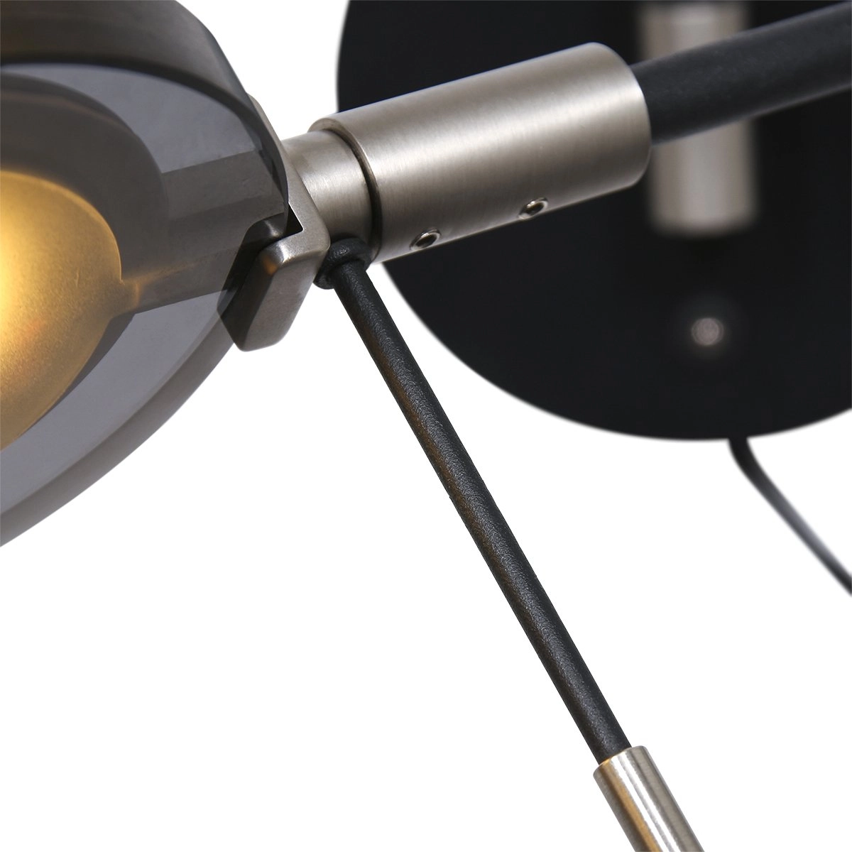 LED-Wandleselampe Turound 10 W – 2700 K – 62 cm schwarzes Rauchglas Steinhauer 8712746133400