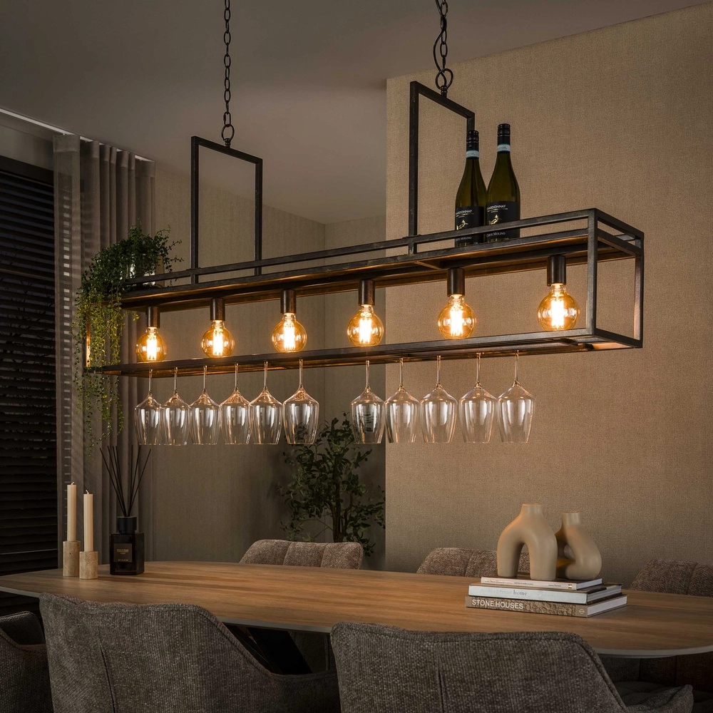 Kücheninsel-Pendellicht Decorate 160 cm – Stadtbraun