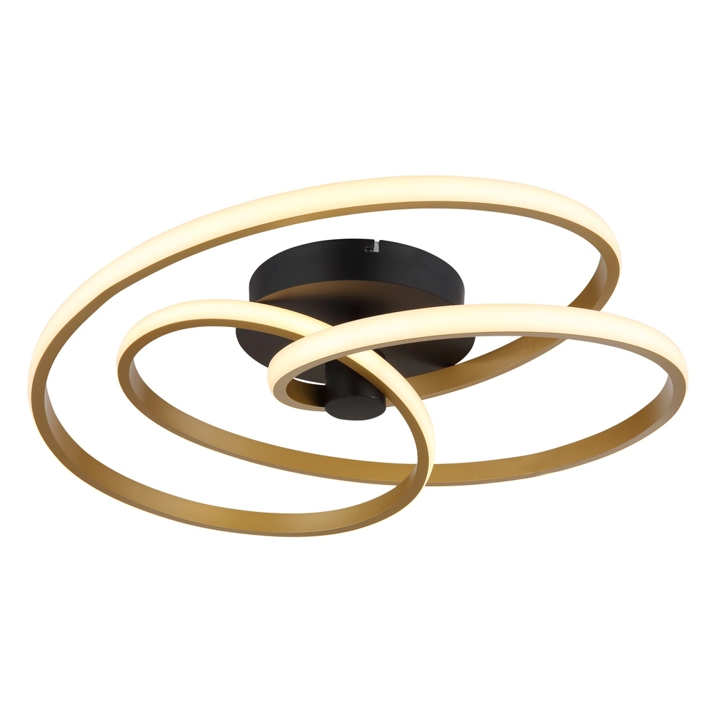 Moderne Deckenlampe Glyxar Schwarz mit Gold