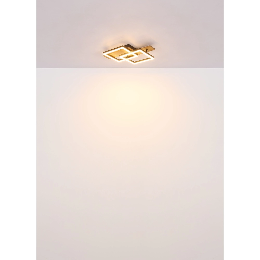 Design-Deckenlampe Jeffry Schwarz mit Holz 58cm Globo 9007371510597