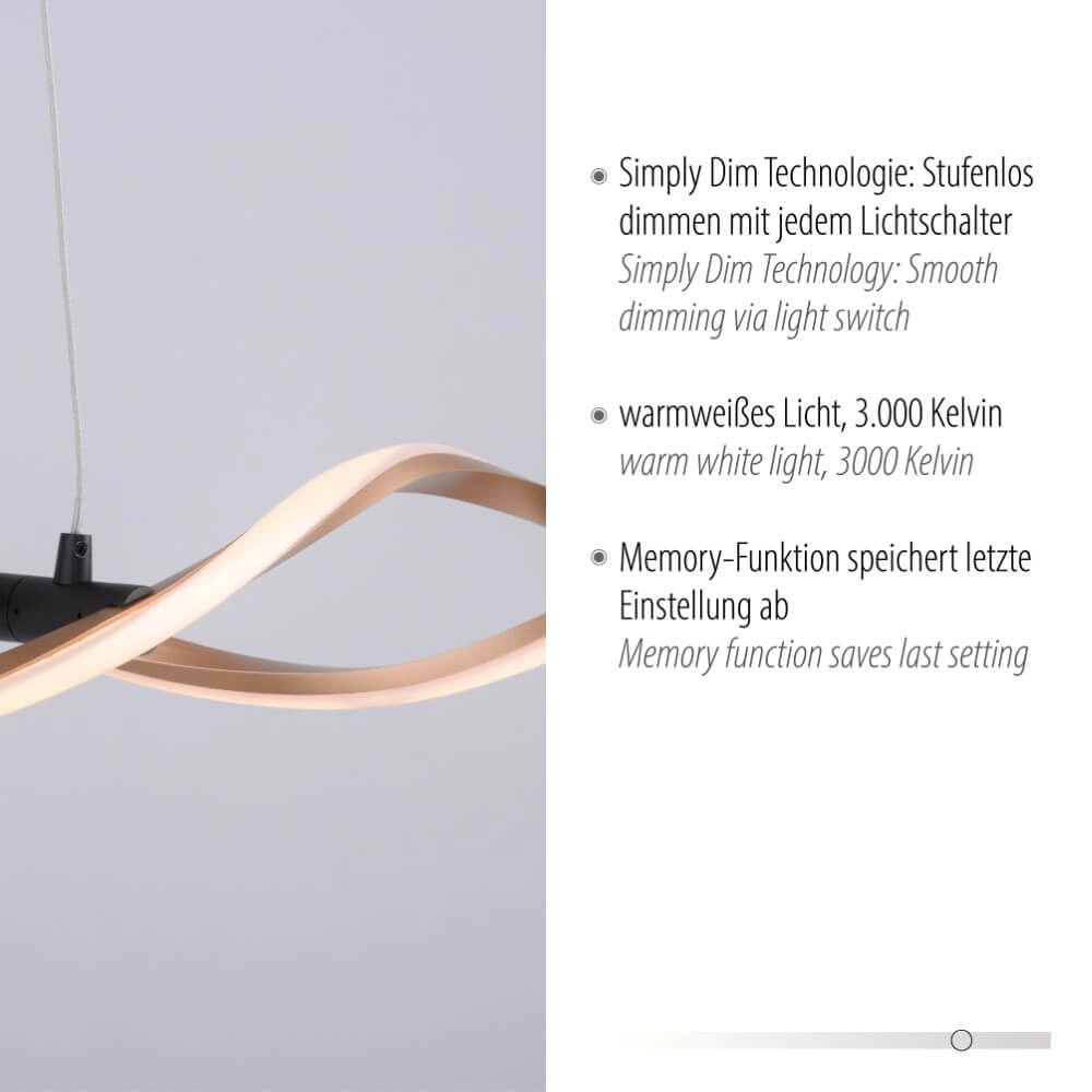 Design-Hängelampe Polina 105cm Paul Neuhaus 4012248371718