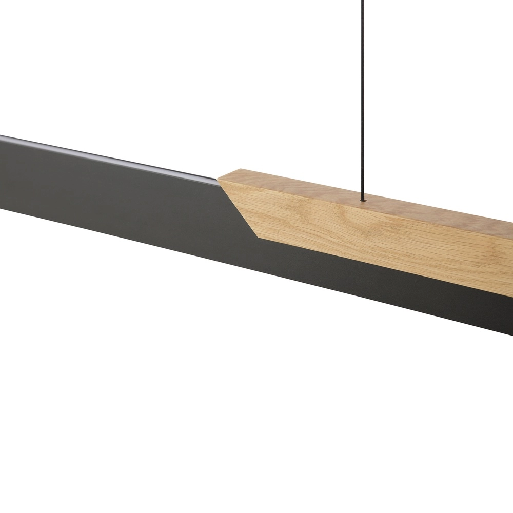Design-Pendellampe Arcus Schwarz mit Holz Brilliant 4004353463549