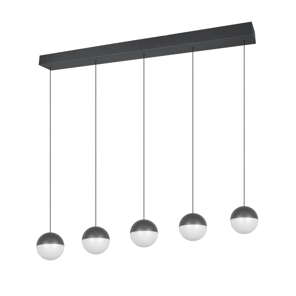 5-Licht Pendellampe Senta Anthrazit Trio 4017807697872