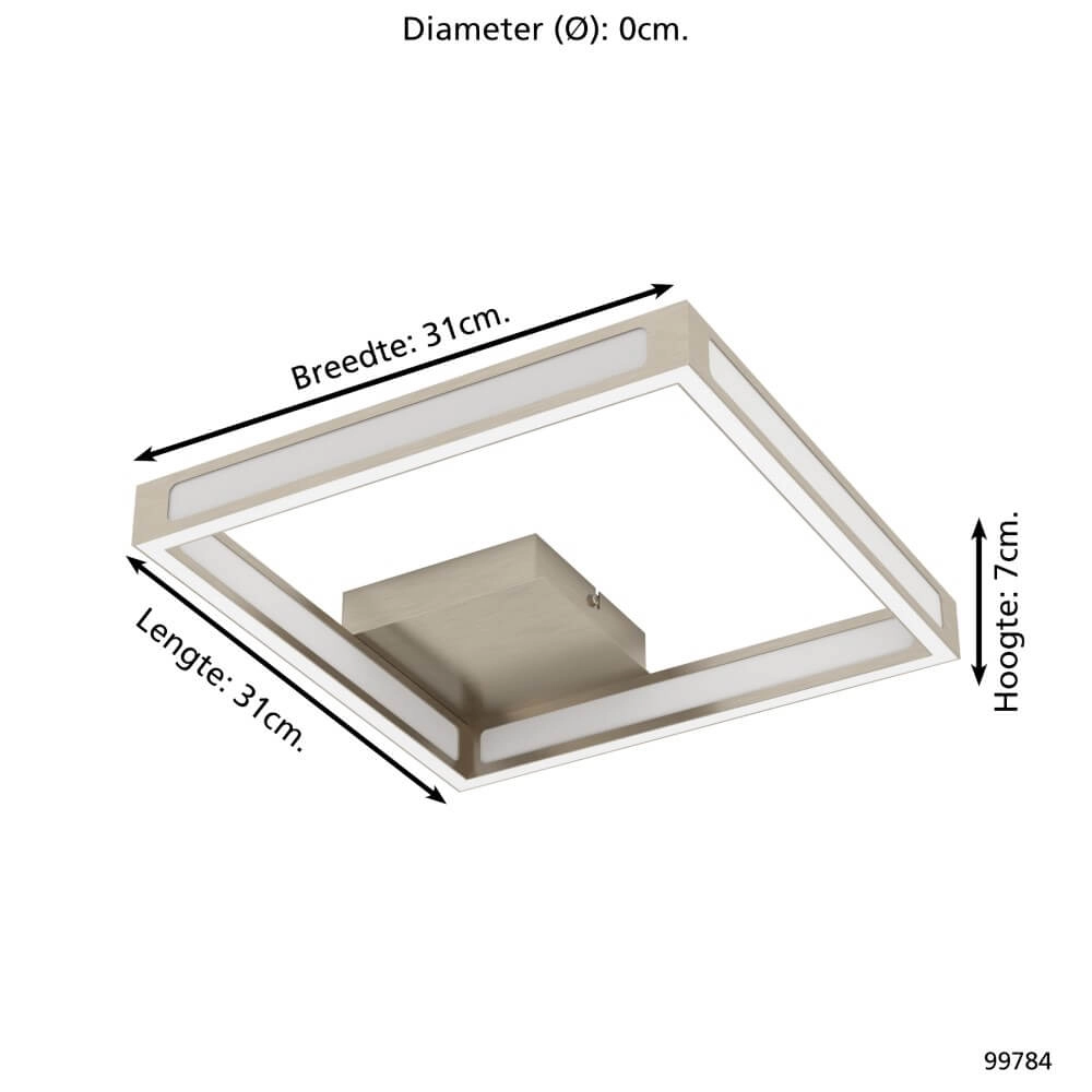 LED-Deckenleuchte Altaflor Edelstahl Eglo 9002759997847