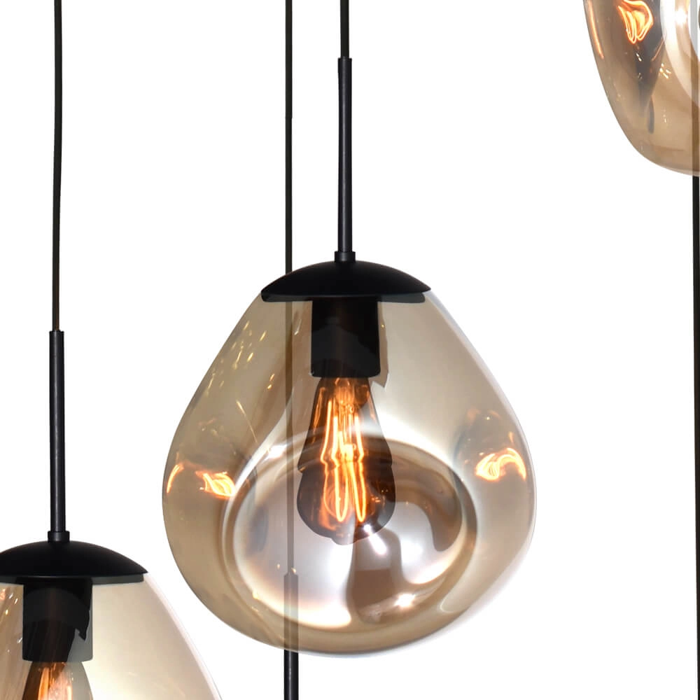 Vide-Hängelampe Lava 5x Goldglas Ø 24cm Masterlight 8718121286570
