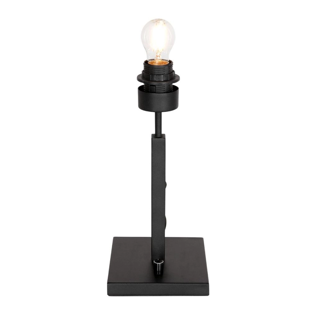Schwarze Tischlampe Stang mit Korkkappe Ø20 cm Steinhauer 8712746180541