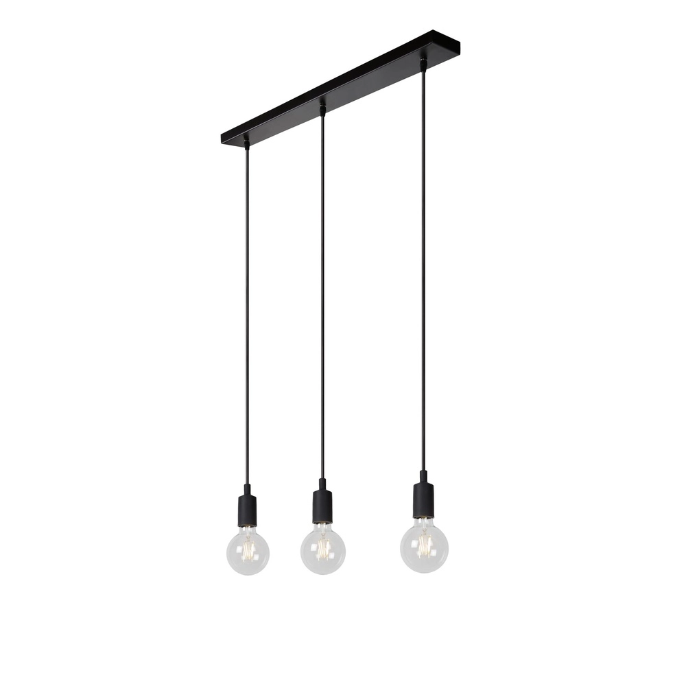 Pendellampe Fix 3-Licht Schwarz Lucide 5411212082725