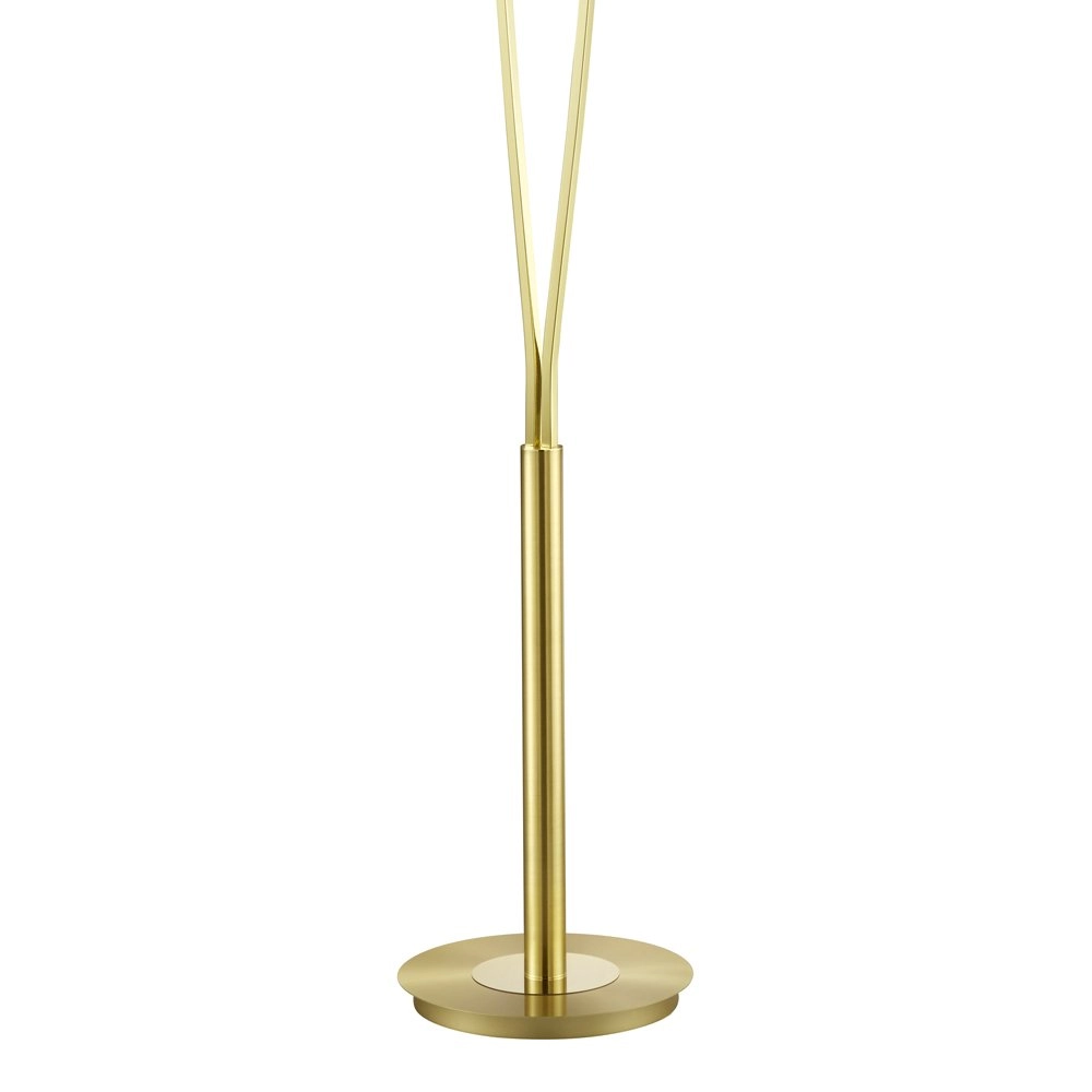 Tischlampe Lampenschirm Paris II Gold mit weißem Lampenschirm Trio 4017807378320