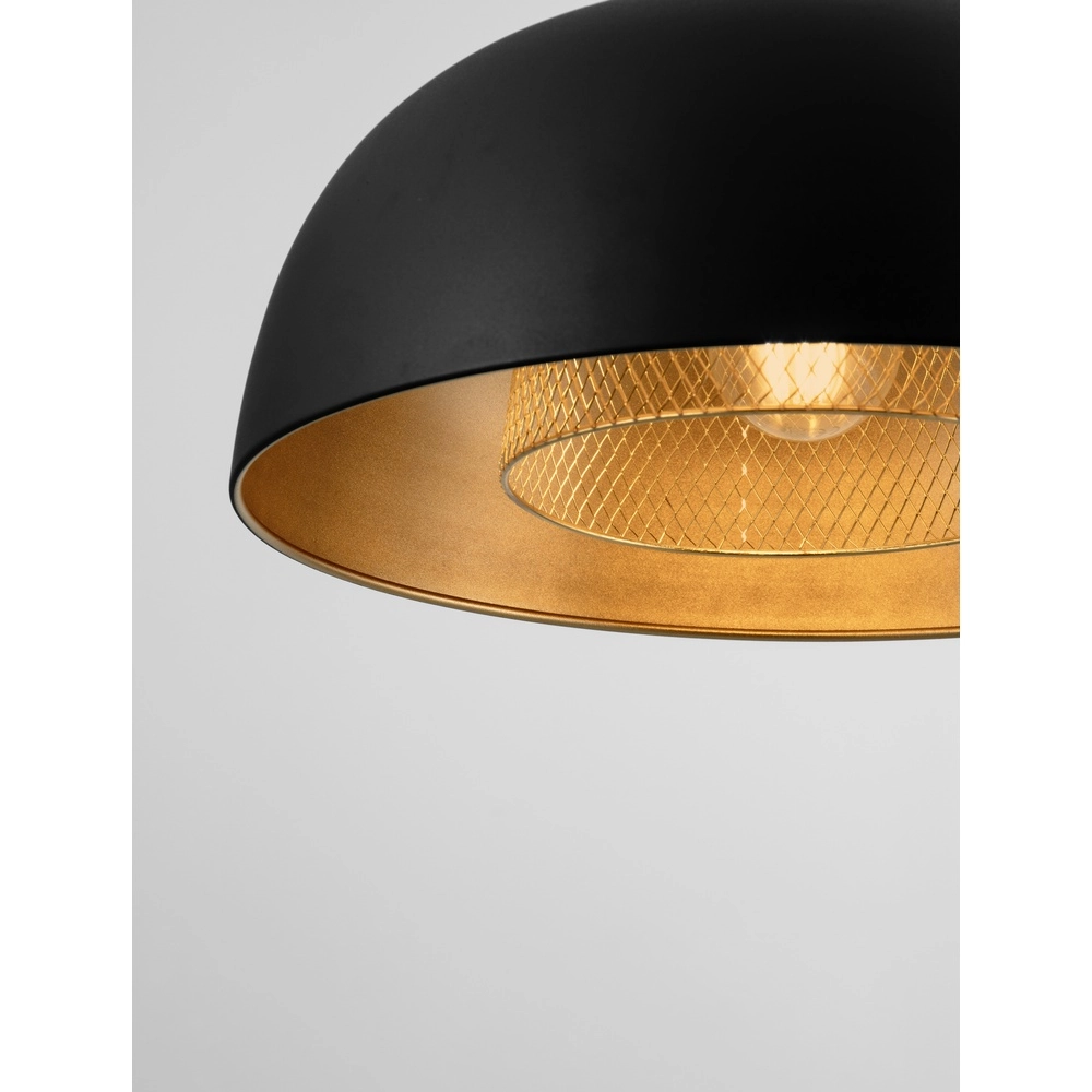 Pendelleuchte Sqube schwarz mit gold Lyora 5212017454799