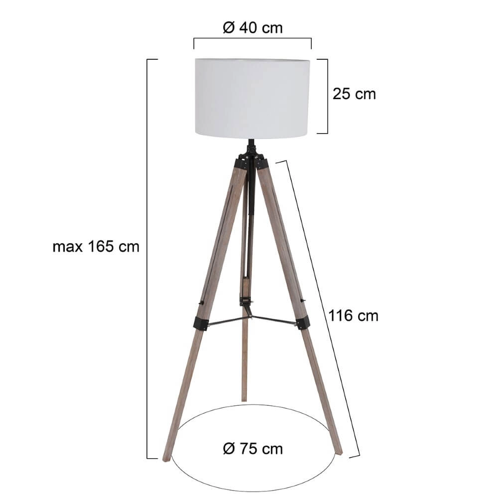 Stativ-Tischlampe Triek weiße Kapuze Steinhauer 8712746152395