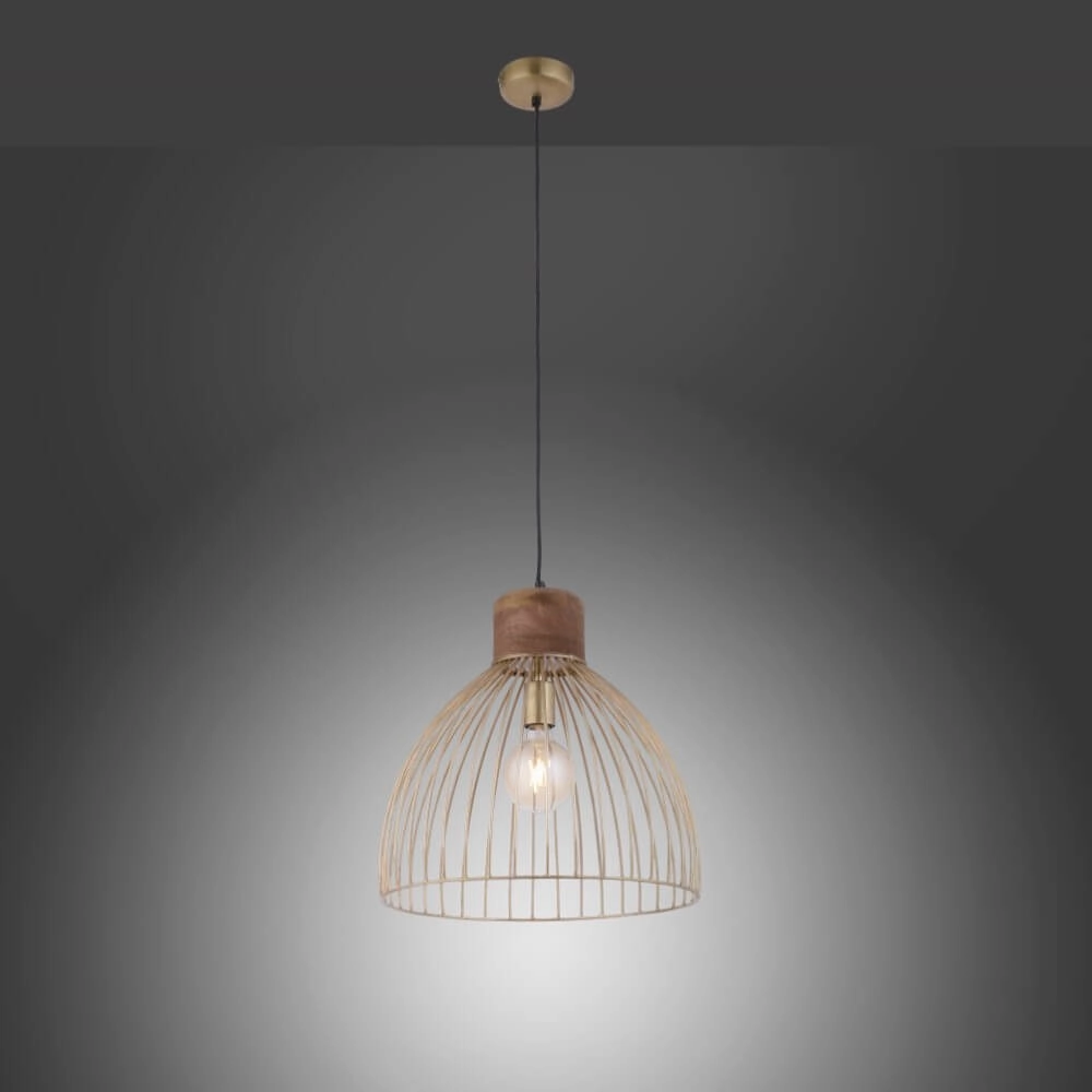 Hängelampe Alami braunes Messing Just Light 4043689976125