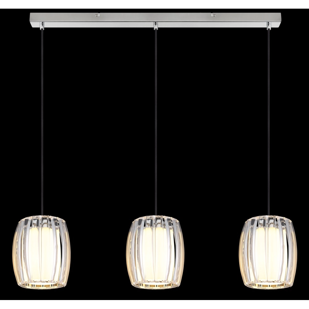 3-Licht Pendellampe Maribel Chrom-Gerade Globo 9007371592098