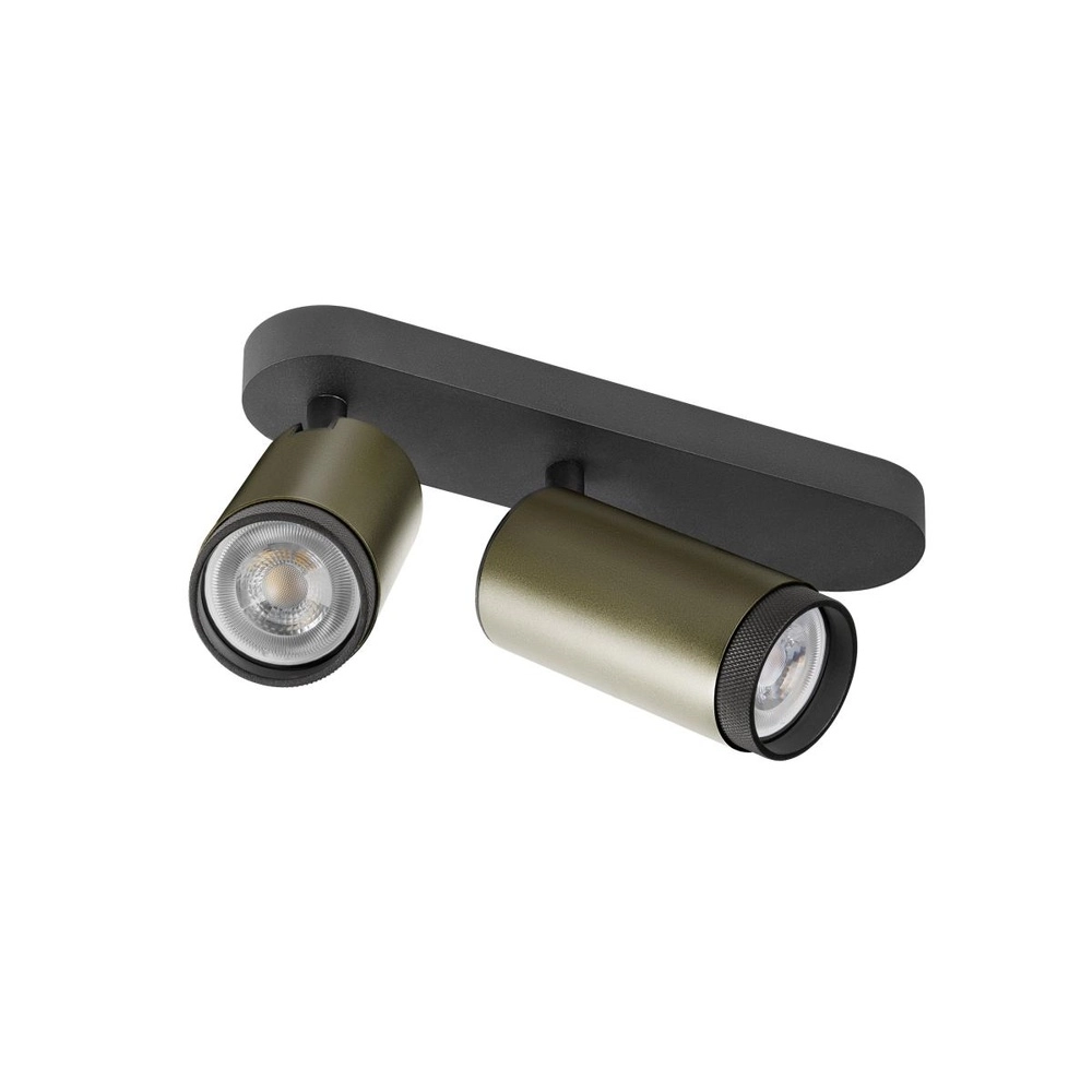 Aufputz-Spot Grip! L 2-flammige Bronze mit schwarzem Ring SLV 4024163304382