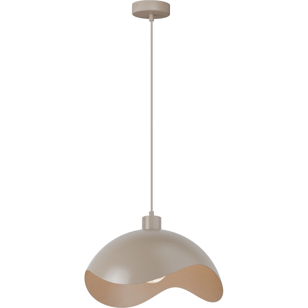 Design-Pendellampe Volta Ø40 cm – wellig – Sand