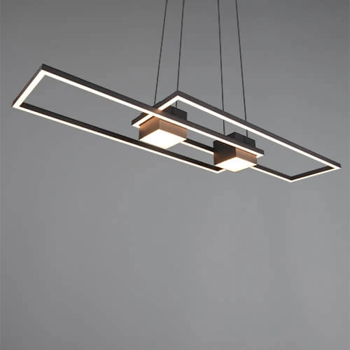 LED-Hängelampe Büro Albany Schwarz