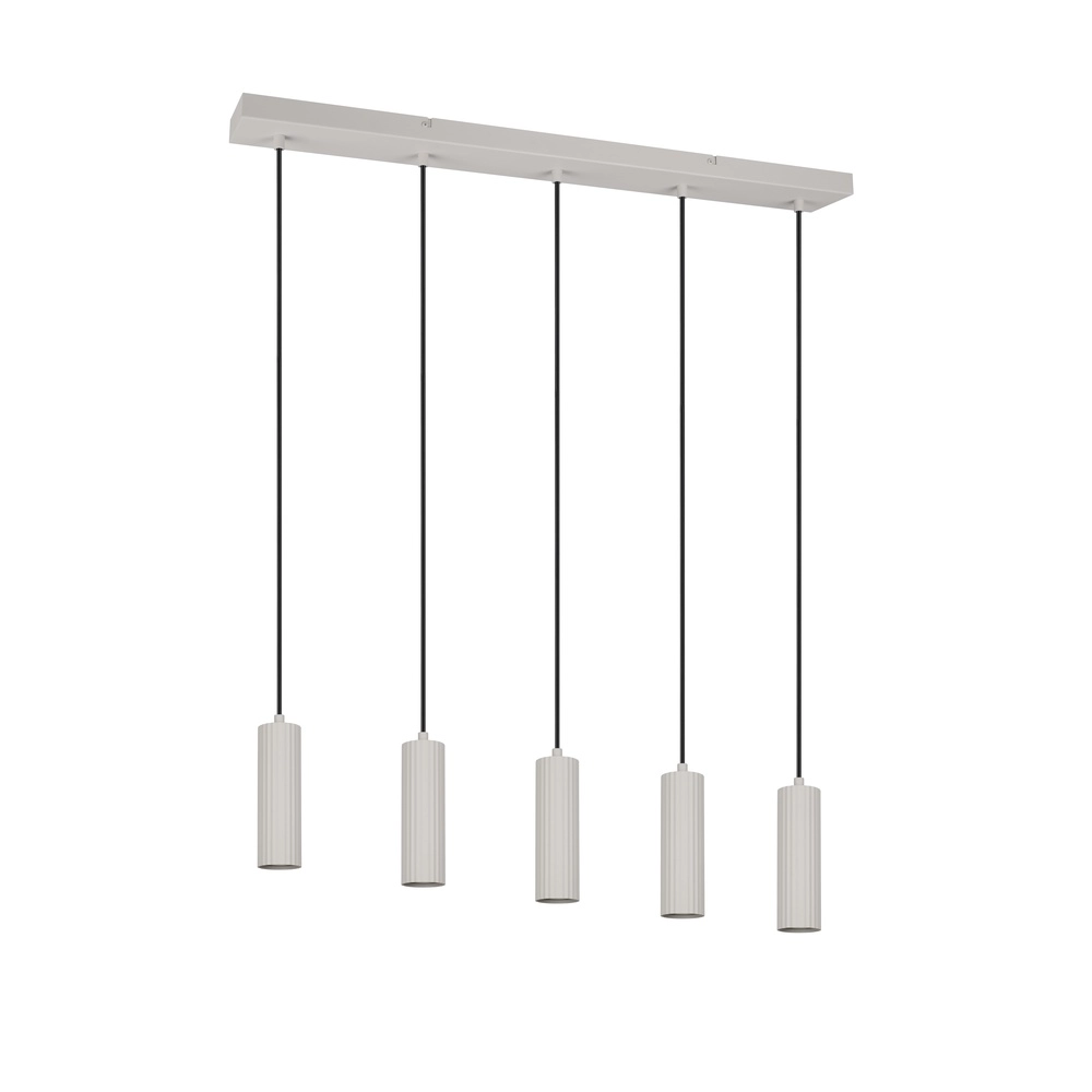 5-flammige Pendelleuchte Soka grau Trio 4017807658552
