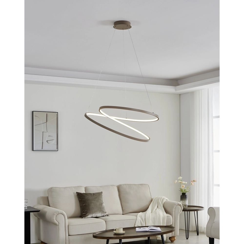 Ø 70cm LED-Pendellicht Ruotale Sand Eglo 9008606303540