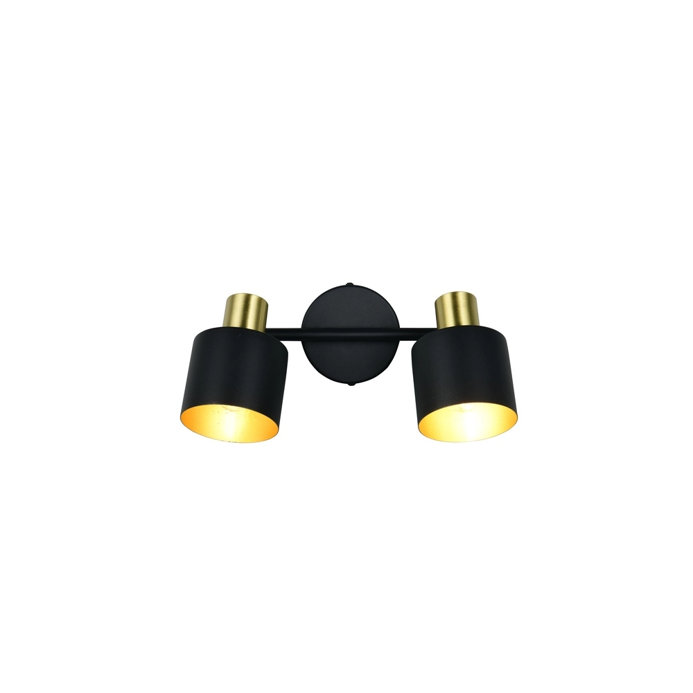 Deckenlampe Eva 2-flammig schwarz mit gold Trio 4017807654653