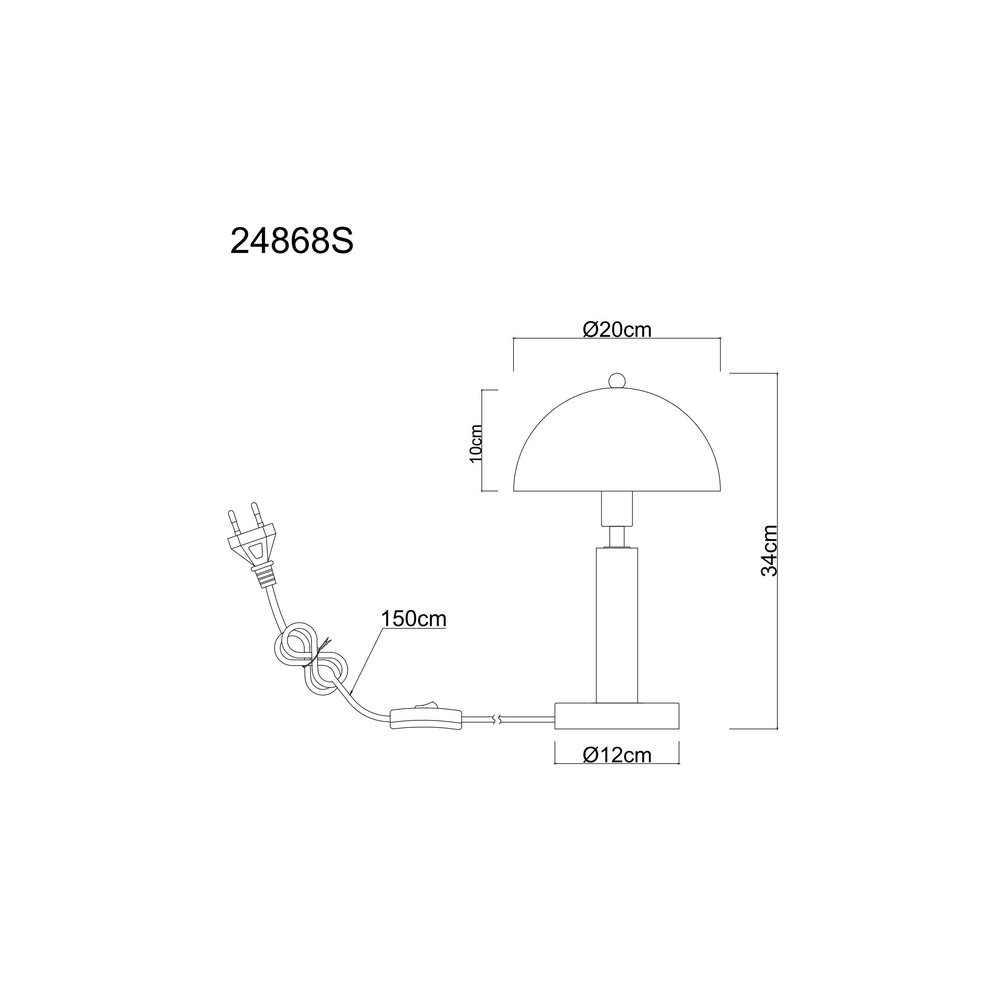 Tischlampe Janie Schwarz Globo 9007371578917