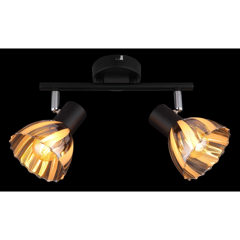 Deckenlampe 2-Leuchten Zachery Schwarz Globo 9007371522507