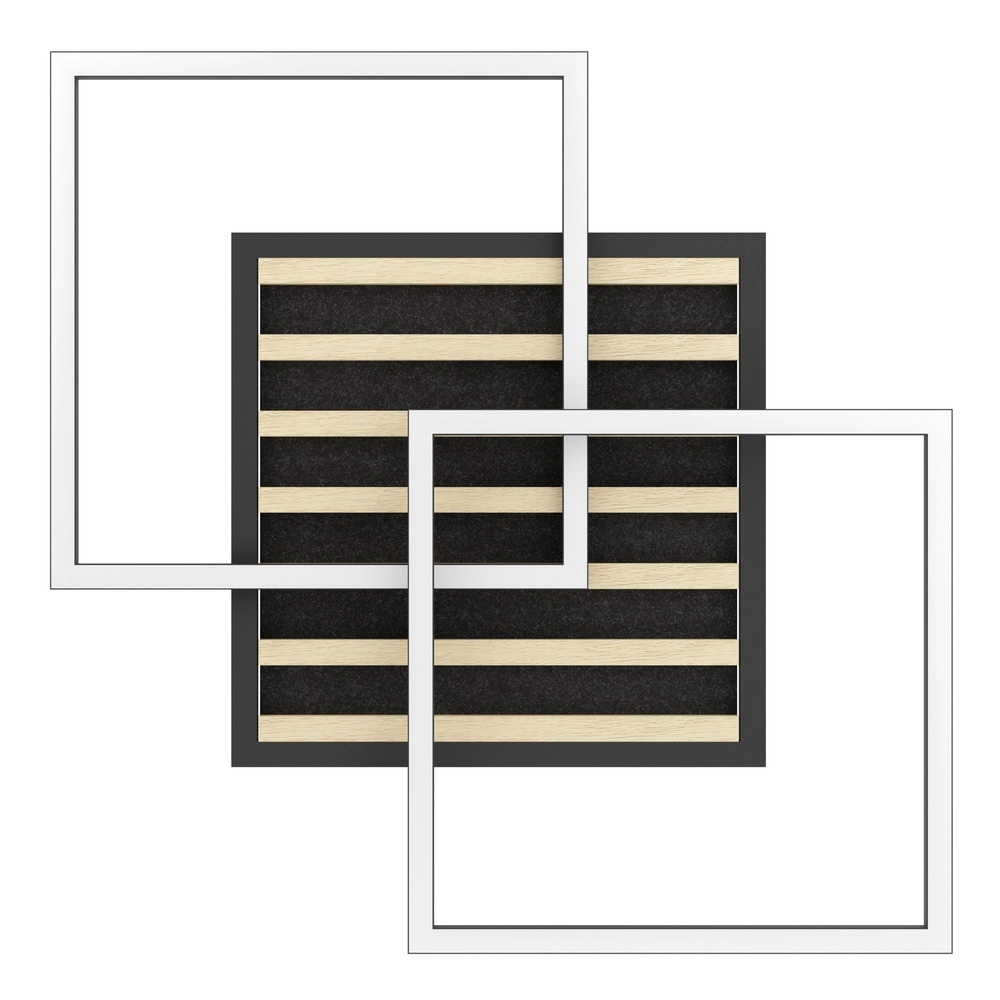 Moderne Deckenlampe Cembrano Schwarz quadratisch mit Holz Eglo 9008606388127