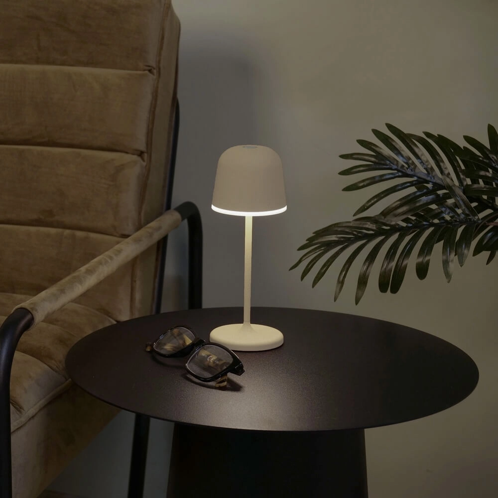 Tischlampe Mannera wiederaufladbar sand braun Eglo 9008606355549