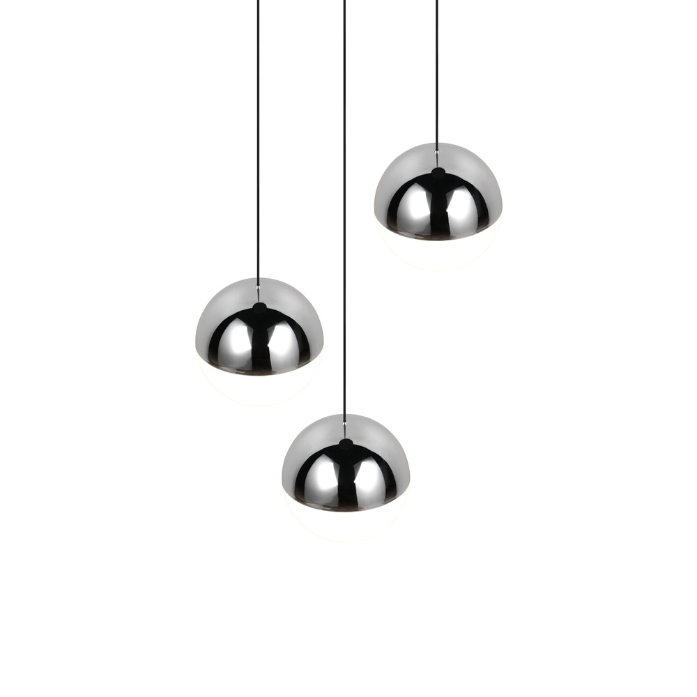 3-Licht Pendellampe Senta Rundchrom Trio 4017807685824