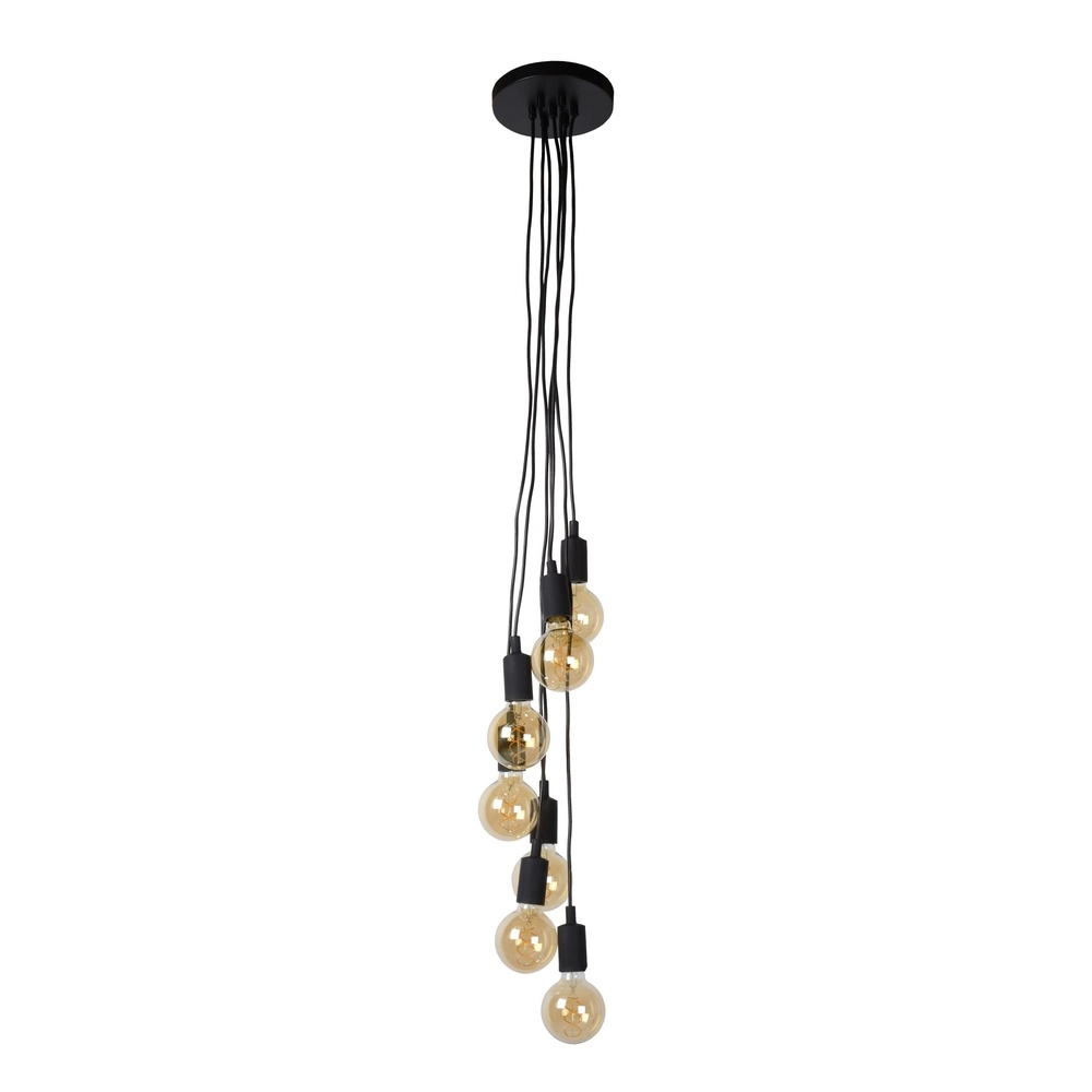 7-Licht Pendellampe Fix Schwarz