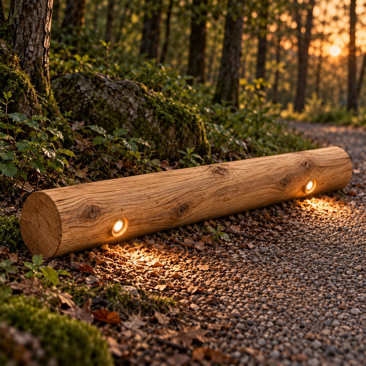 Holzwegbeleuchtung Tronco Kastanien – 200 cm – 2700 km
