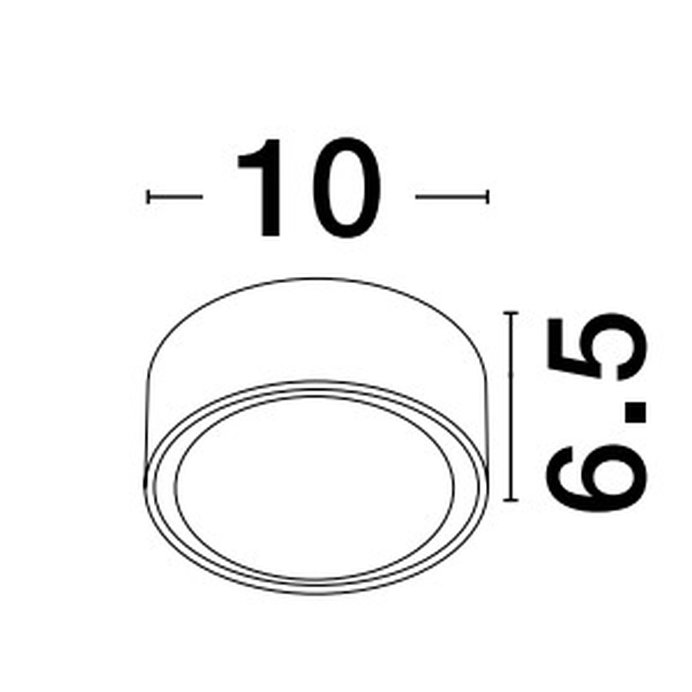 Runde Deckenleuchte Focus Ø 10cm anthrazit Lyora 5212017440969