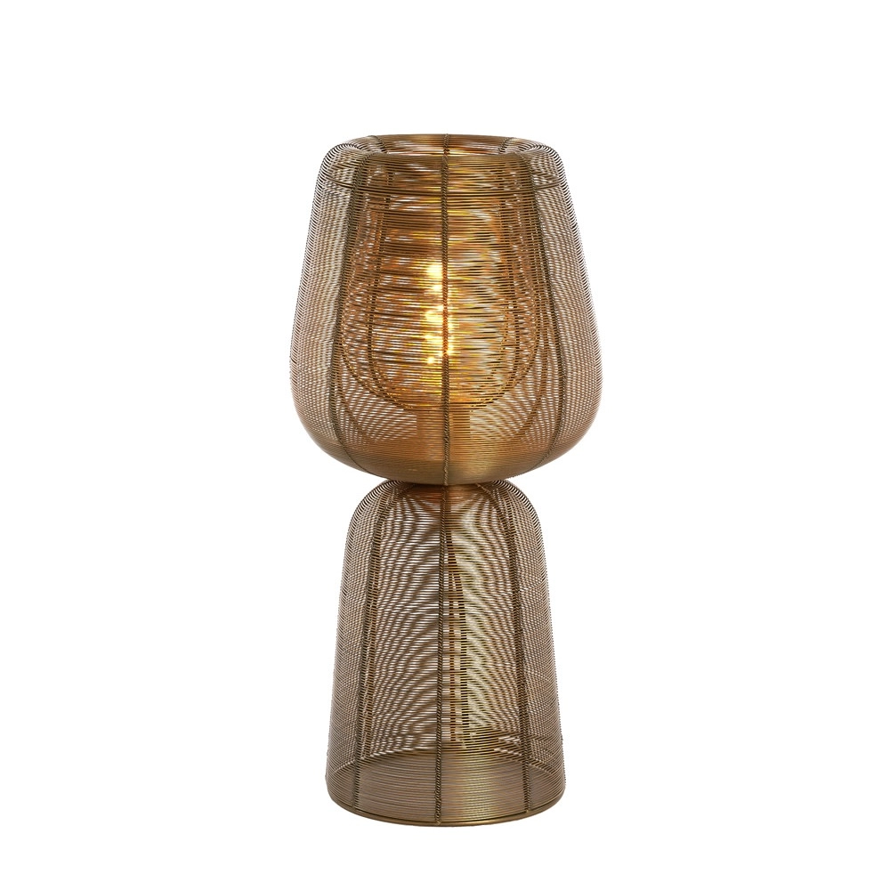 Tischlampe Aboso Kupferbronze Ø 24 cm Light & Living 8717807701581